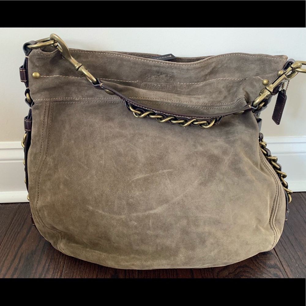 Coach Limited Edition XL Zoe in Flint Suede